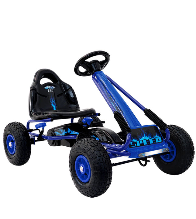 Rigo Kids Pedal Go Kart Car Ride On Toys Racing Bike Rubber Tyre Adjustable Seat