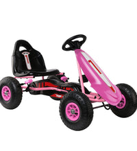 Rigo Kids Pedal Go Kart Car Ride On Toys Racing Bike Rubber Tyre Adjustable Seat