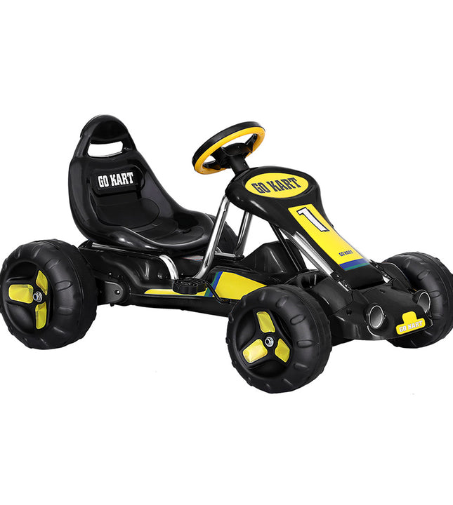 Rigo Kids Pedal Go Kart Ride On Toys Racing Car Plastic Tyre Black