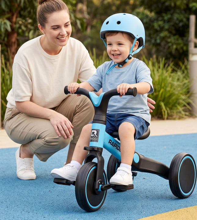 RIGO Tricycle Bike, Kids Bike with 3 wheels, Carbon Steel 70cm Blue