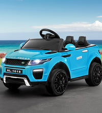 Rigo Kids Electric Ride On Car SUV Range Rover-inspired Toy Cars Remote 12V Blue
