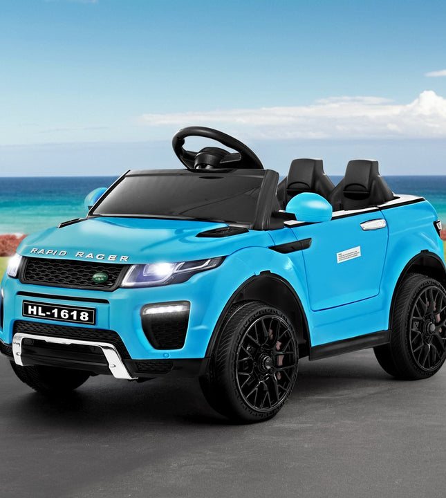 Rigo Kids Electric Ride On Car SUV Range Rover-inspired Toy Cars Remote 12V Blue