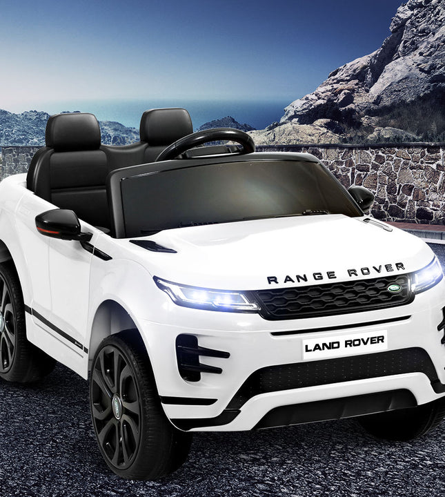 Kids Electric Ride On Car Land Rover Licensed Toy Cars Remote 12V Battery White