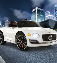 Kids Electric Ride On Car Bentley Licensed EXP12 Toy Cars Remote 12V White