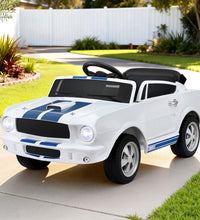 Kids Electric Ride On Car Licensed GT350 Outdoor Toys Cars Music Remote White