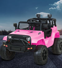 Rigo Kids Electric Ride On Car Jeep Toy Cars Remote 12V Pink
