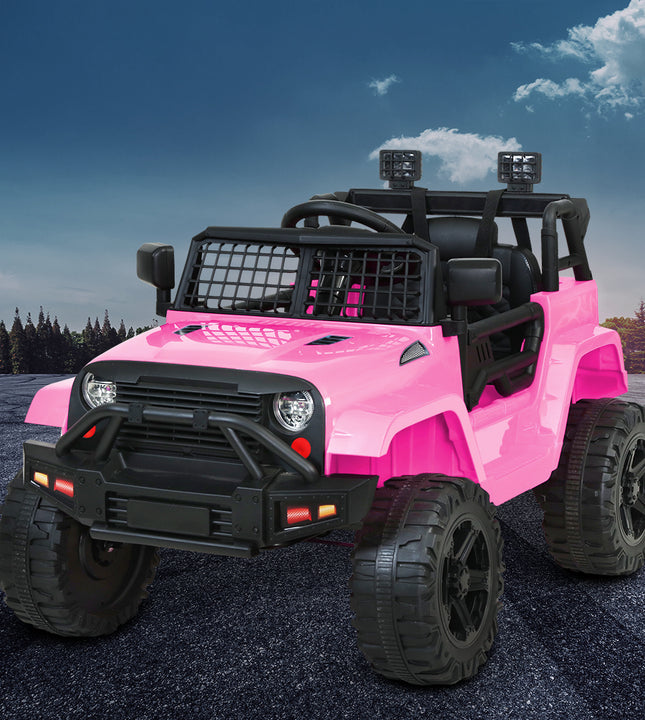 Rigo Kids Electric Ride On Car Jeep Toy Cars Remote 12V Pink