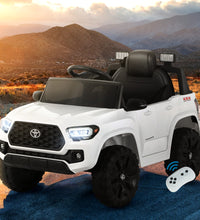Kids Electric Ride On Car Toyota Tacoma Off Road Jeep Toy Cars Remote 12V Whte