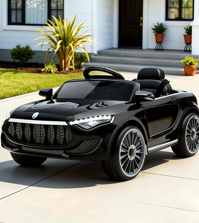 Rigo Kids Electric Ride On Car Toys Cars Horn Music Remote Control 12V Black