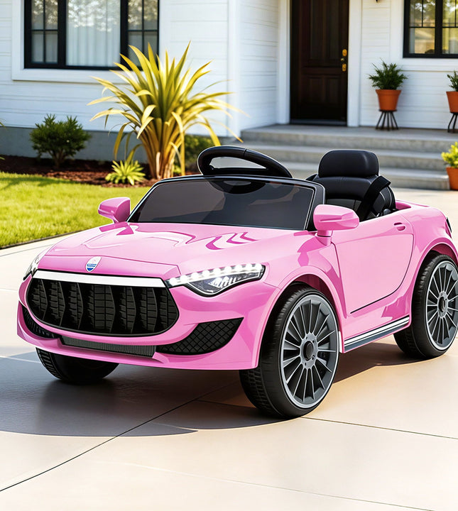 Rigo Kids Electric Ride On Car Toys Cars Headlight Music Remote Control 12V Pink