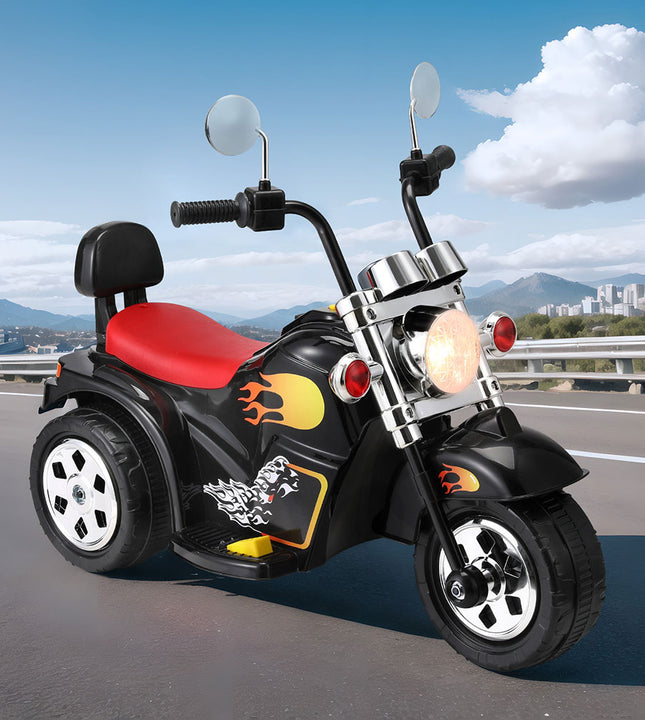 Rigo Kids Ride On Car Motorcycle Motorbike Electric Toys Horn Music 6V Black