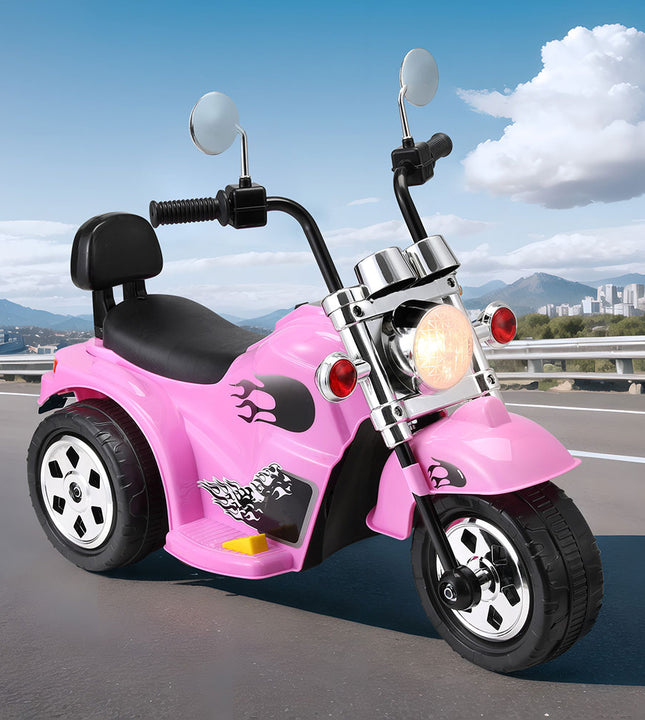Rigo Kids Ride On Car Motorcycle Motorbike Electric Toys Horn Music 6V Pink