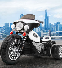 Rigo Kids Electric Ride On Patrol Police Car Harley-Inspired 6V Black