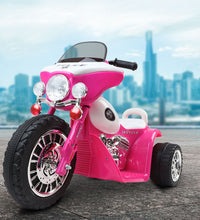 Rigo Kids Electric Ride On Patrol Police Car Harley-Inspired 6V Pink