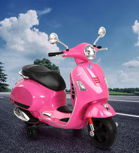 Kids Electric Ride On Car Motorcycle Motorbike Vespa Licensed GTS Pink