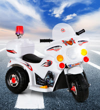 Rigo Kids Electric Ride On Police Motorcycle Motorbike 6V Battery White