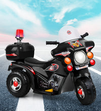 Rigo Kids Electric Ride On Police Motorcycle Motorbike 6V Battery Black
