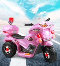 Rigo Kids Electric Ride On Police Motorcycle Motorbike 6V Battery Pink