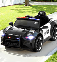Rigo Kids Ride On Car Electric Patrol Police Cars Battery Powered Toys 12V Black