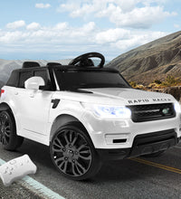 Rigo Kids Electric Ride On Car SUV Range Rover-inspired Cars Remote 12V White