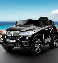 Rigo Kids Electric Ride On Car SUV BMW-Inspired X5 Toy Cars Remote 6V Black