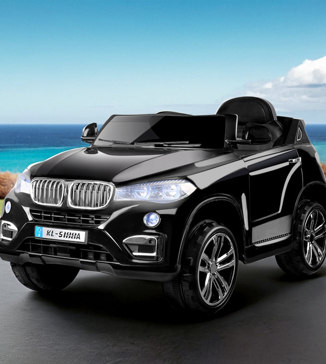 Rigo Kids Electric Ride On Car SUV BMW-Inspired X5 Toy Cars Remote 6V Black
