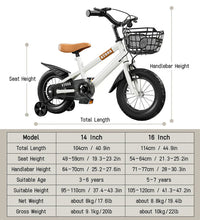 Kids Bike for Girls 3-7 Years with Basket