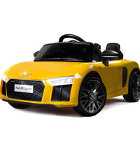Rovo Kids Kids Ride-On Car Licensed AUDI R8 SPYDER Battery Electric Toy Remote 12V Yellow