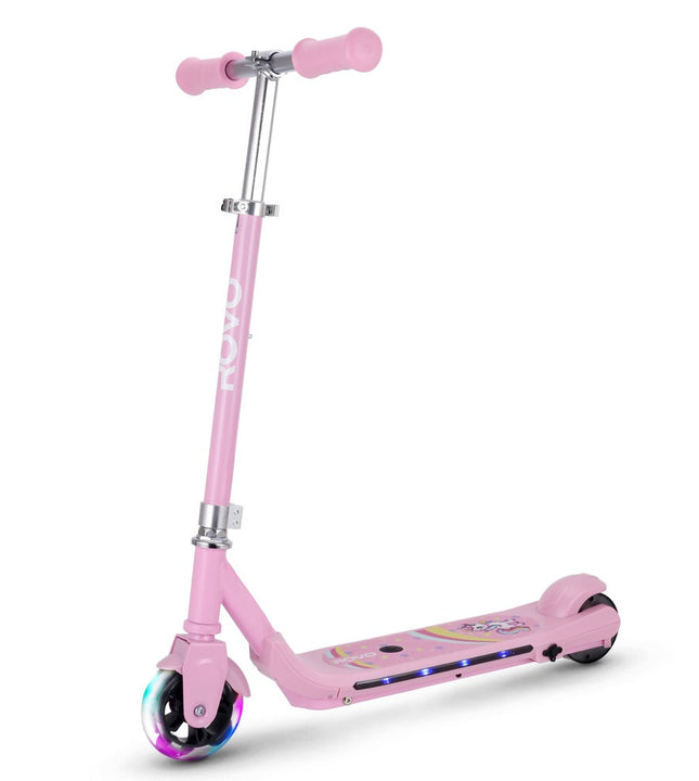 ROVO KIDS WhizKid Electric Scooter, Ages 5-11, Adjustable Height, AU Compliant, Lithium Battery, Brushless Motor, Pink