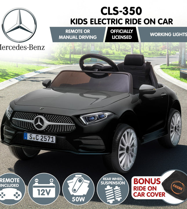 Kahuna Mercedes Benz CLS 350 Kids Electric Ride On Car with Remote Control - Black