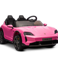 Kahuna Porsche Taycan Turbo S Kids Electric Ride On Car w/Remote Control 90W Four Wheel Suspension 2 Seater w/Seat Belt