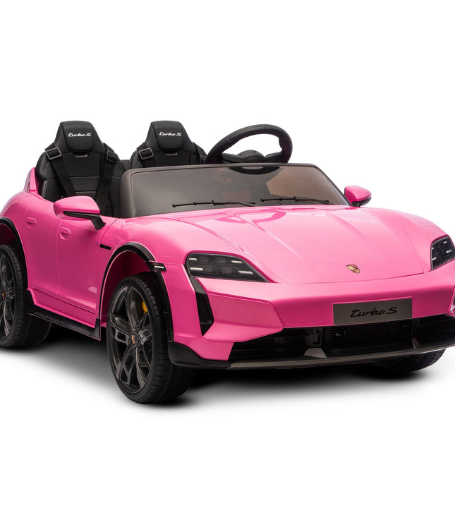 Kahuna Porsche Taycan Turbo S Kids Electric Ride On Car w/Remote Control 90W Four Wheel Suspension 2 Seater w/Seat Belt