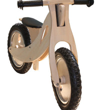 Wooden Balance Bike for Kids Toddler Child 2-6 yr Training Ride Bike Natural Wood with Hand  grip rubber tyres