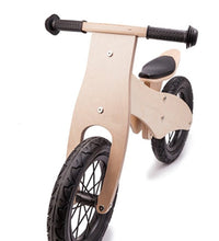 Wooden Balance Bike for Kids Toddler Child 2-6 yr Training Ride Bike Natural Wood with Hand  grip rubber tyres spoke wheels
