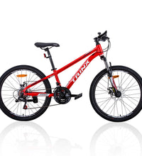 Trinx M114 24 Inch Wheel Kids Mountain Bike 21 Speed MTB Red