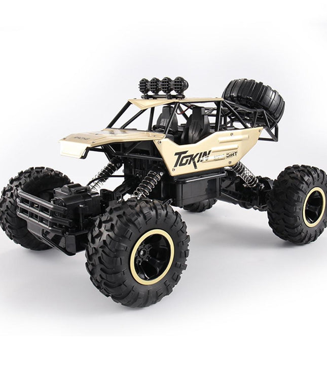 37cm Remote Control Bigfoot Climbing Car - 1 12 Alloy 4wd Cross-country Toy - Gold