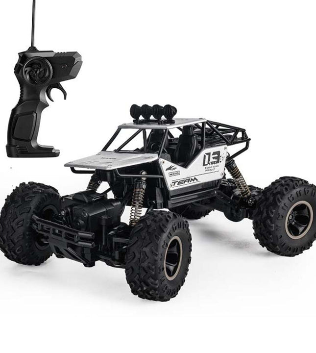 Large 1 16 Alloy Climbing Car - 28cm Remote Control Toy for Cross-country Adventures - Silver