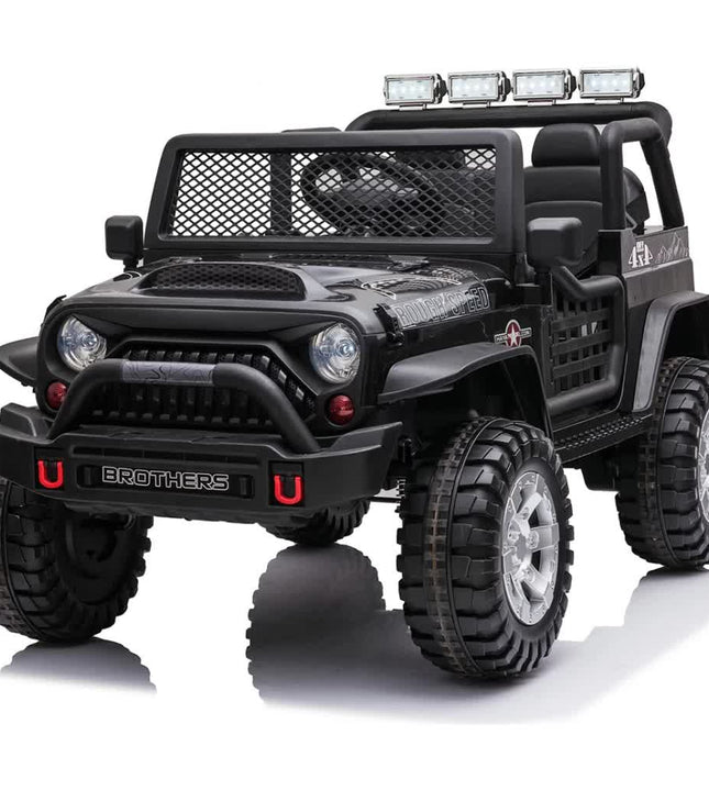 12 Jeep Inspired Ride On Car Kids Fairyland Adventure - Black