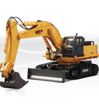 HUINA 1/16 11CH RC Alloy Excavator Construction Engineering Digger Vehicle Toy